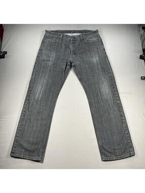 Levi's 514 Jeans Black Classic Straight Leg Mens 38 x 32